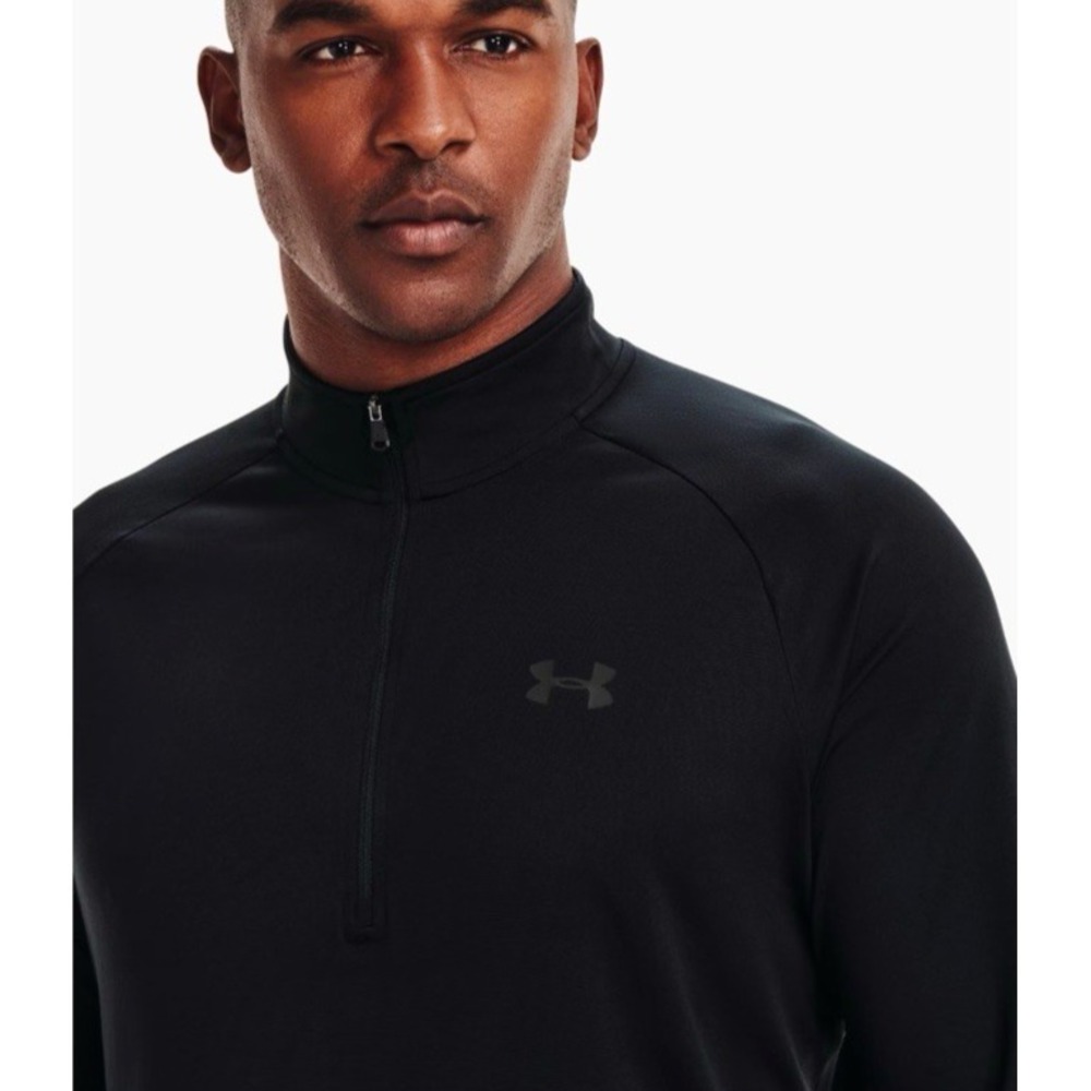 Under Armour Men's UA Tech 2.0 1/2 Zip LS Sz 2XL Tee Shirt Black Sleeve T-Shirt